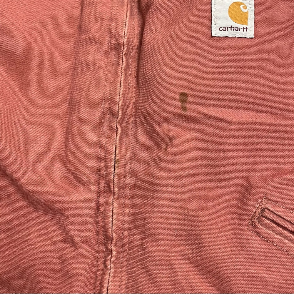 Carhartt Detroit Jacket Coat Medium Womens WJ097 Vintage Rose Canvas Vintage - Picture 8 of 11